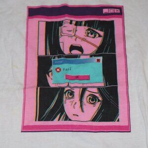 💥🖤 Anime Glitch Tee · “ERROR / fail” · Size S · Brisco